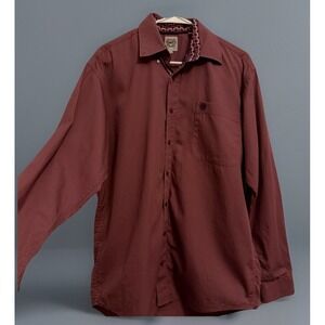 CINCH Western Casual Long Sleeve Button Down Shirt Men's Small Purple‎ Rodeo S
